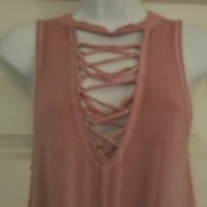 American Eagle Soft & Sexy Lace Up Tank Small